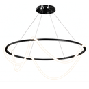 Lámpara Colgante Decorativa Con Luz Led 43W Acabado Black/Metal Acrílico.