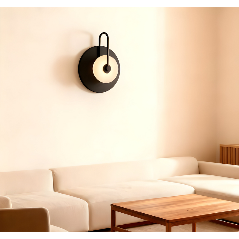 LÁMPARA DE PARED DECORATIVA ALABASTRO LED 5W, TONALIDAD DE 3000K, 110-240V, 50-60HZ, GRADO DE PROTECCION IP20, ACABADO NEGRO.