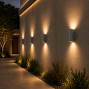 Lámpara De Pared Exterior Decorativa Iluminación Up&Down 2Xe27-75W- Par30, Acabado Gray/Die Cast Aluminium.