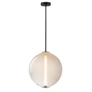 Lámpara Techo Colgante Decorativa LED 10W Acabado Brass + vidrio Claro.