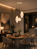 Lámpara Techo Colgante Decorativa LED 3x10W Acabado Brass Gold+Pantalla de Vidrio Blanca.