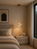 Lámpara De Techo Colgante Decorativa Led 6w Acabado Amber.