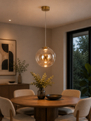 Lámpara De Techo Colgante Decorativa Led 6w Acabado Amber.