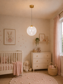 Lámpara De Techo Colgante Decorativa Led 6w Acabado Dorado.