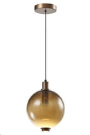 Lámpara De Techo Colgante Decorativa Led 9W 3000K 100-240V Acabado Café + Dorado.