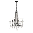 Six Light Chandelier<br /><span style="color:#4AB0CE;">Entrega: 4-10 dias en USA</span><br /><span style="color:#4AB0CE;font-size:60%;">PREGUNTE POR ENTREGA EN PANAMA</span><br />Collection: Barcelona<br />Finish: Onyx