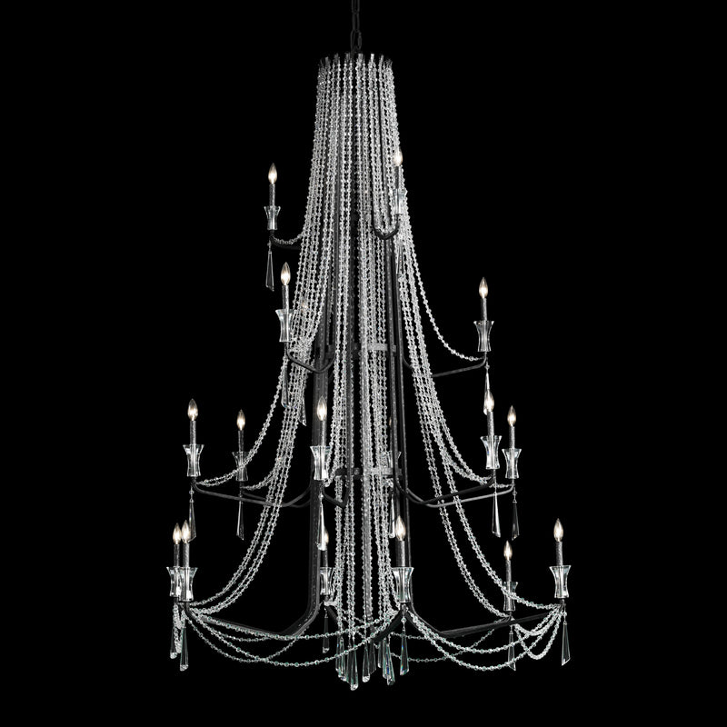 18 Light Chandelier<br /><span style="color:#4AB0CE;">Entrega: 4-10 dias en USA</span><br /><span style="color:#4AB0CE;font-size:60%;">PREGUNTE POR ENTREGA EN PANAMA</span><br />Collection: Barcelona<br />Finish: Onyx