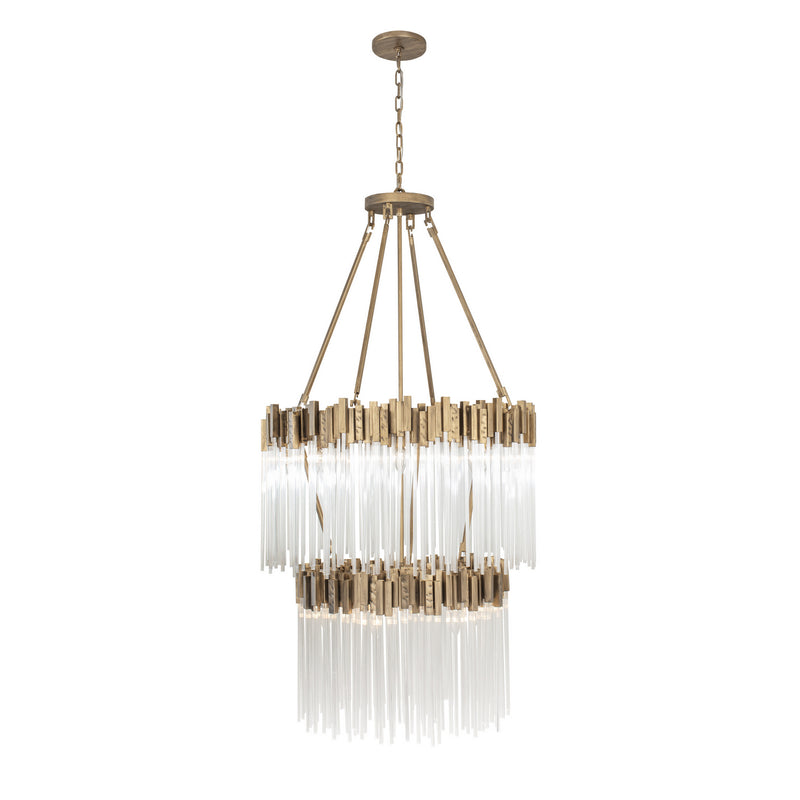 14 Light Chandelier<br /><span style="color:#4AB0CE;">Entrega: 4-10 dias en USA</span><br /><span style="color:#4AB0CE;font-size:60%;">PREGUNTE POR ENTREGA EN PANAMA</span><br />Collection: Matrix<br />Finish: Havana Gold