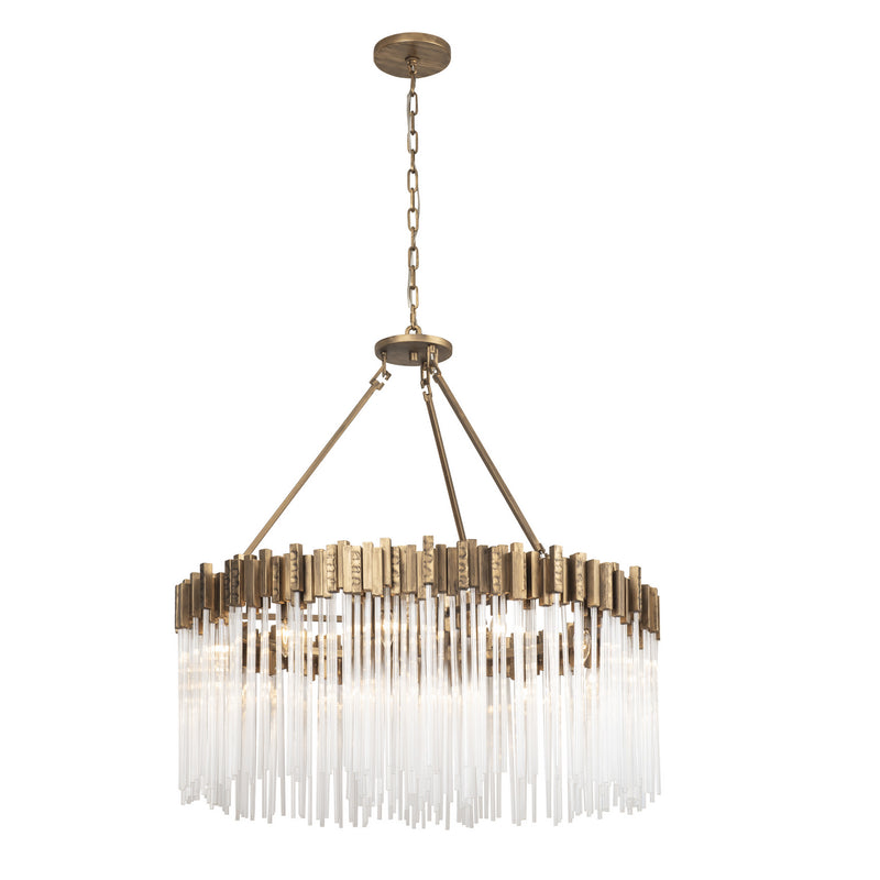 12 Light Pendant<br /><span style="color:#4AB0CE;">Entrega: 4-10 dias en USA</span><br /><span style="color:#4AB0CE;font-size:60%;">PREGUNTE POR ENTREGA EN PANAMA</span><br />Collection: Matrix<br />Finish: Havana Gold