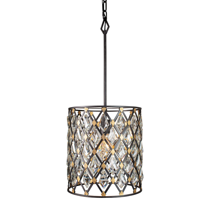 One Light Pendant<br /><span style="color:#4AB0CE;">Entrega: 4-10 dias en USA</span><br /><span style="color:#4AB0CE;font-size:60%;">PREGUNTE POR ENTREGA EN PANAMA</span><br />Collection: Windsor<br />Finish: Carbon/Havana Gold