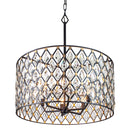 Six Light Pendant<br /><span style="color:#4AB0CE;">Entrega: 4-10 dias en USA</span><br /><span style="color:#4AB0CE;font-size:60%;">PREGUNTE POR ENTREGA EN PANAMA</span><br />Collection: Windsor<br />Finish: Carbon/Havana Gold