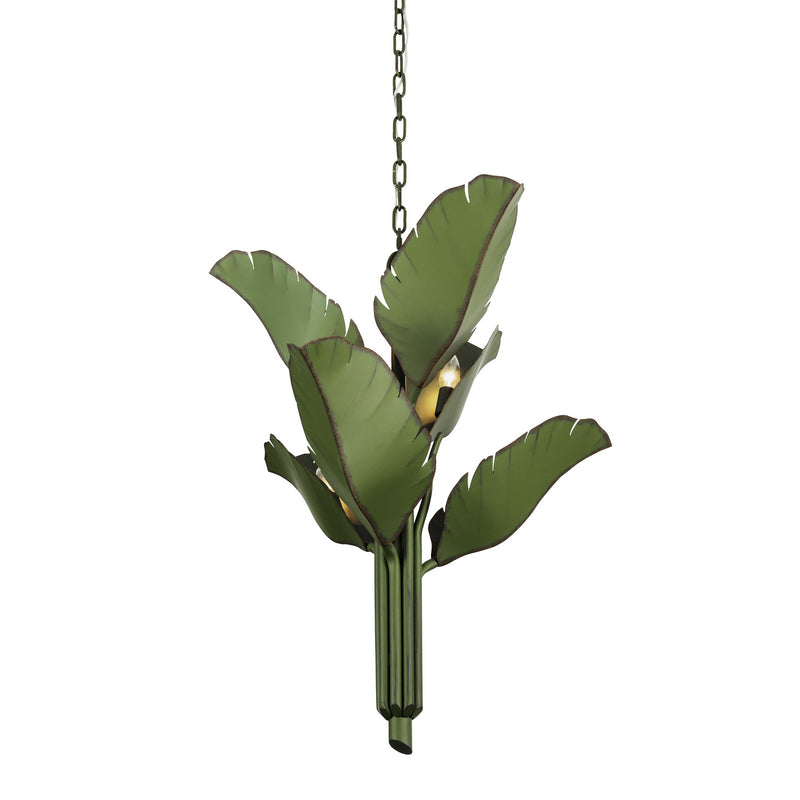 Six Light Chandelier<br /><span style="color:#4AB0CE;">Entrega: 4-10 dias en USA</span><br /><span style="color:#4AB0CE;font-size:60%;">PREGUNTE POR ENTREGA EN PANAMA</span><br />Collection: Banana Leaf<br />Finish: Banana Leaf