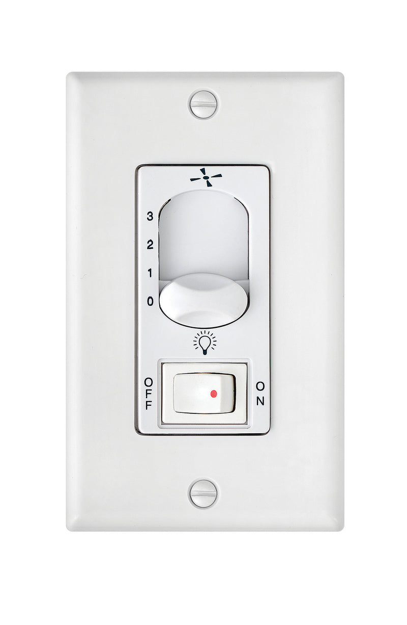 Hinkley - 980009FWH - Wall Contol - Wall Control 3 Spd On/Off Lt. Sw. - White