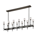 Alora - LP314366UBRC - 12 Light Island Pendant - Salita - Ribbed Crystal/Urban Bronze