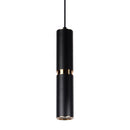 Avenue Lighting - HF1078-BBK - LED Pendant - Cicada - Black w/Knurled Brass