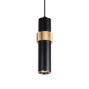 Avenue Lighting - HF1079-BKB - LED Pendant - Cicada - Black With Knurled Brass