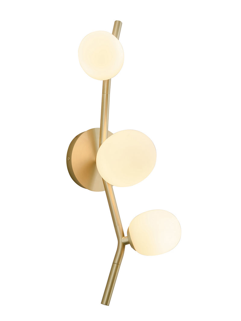 Avenue Lighting - HF4803-WHT - LED Wall Sconce - Hampton - Brushed Brass w/White Glass