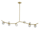 Avenue Lighting - HF4808-CLR - LED Chandelier - Hampton - Brushed Brass With Clear Glass