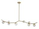 Avenue Lighting - HF4808-CLR - LED Chandelier - Hampton - Brushed Brass w/Clear Glass