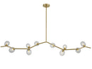 Avenue Lighting - HF4810-CLR - LED Chandelier - Hampton - Brushed Brass w/Clear Glass