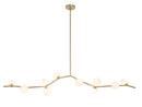 Avenue Lighting - HF4810-WHT - LED Chandelier - Hampton - Brushed Brass w/White Glass