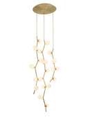 Avenue Lighting - HF4824-WHT - LED Pendant - Hampton - Brushed Brass w/White Glass