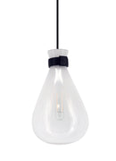 Avenue Lighting - HF8189-WHT - One Light Pendant - Del Mar - White / Clear