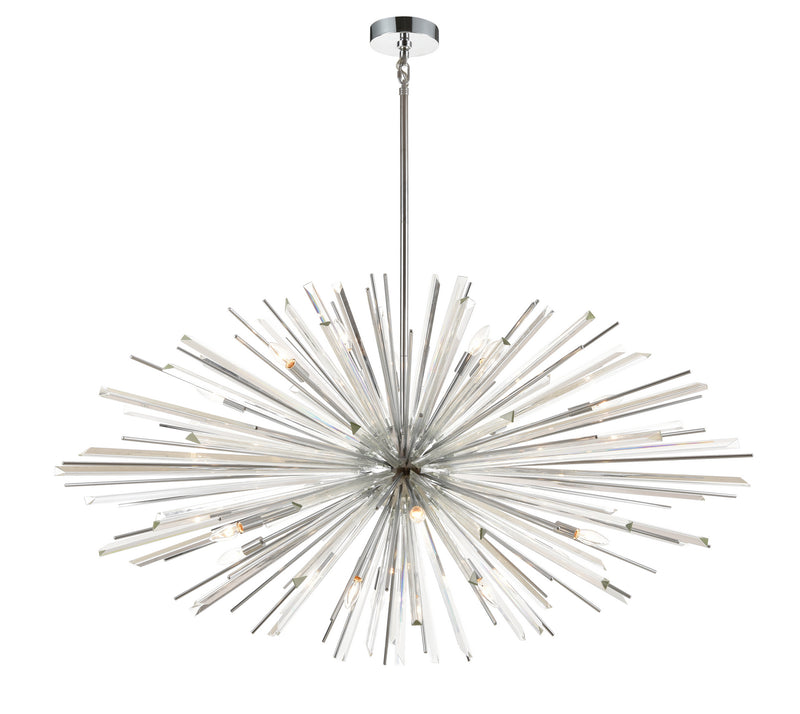 Avenue Lighting - HF8200-CH - 18 Light Chandelier - Palisades Ave. - Chrome w/Clear Glass