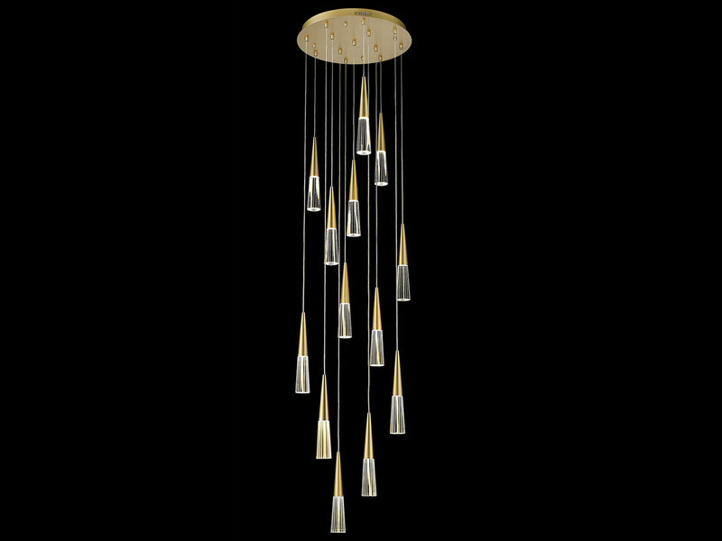 Avenue Lighting - HF7713-BB - 13 Light Pendant - Encino - Brushed Brass