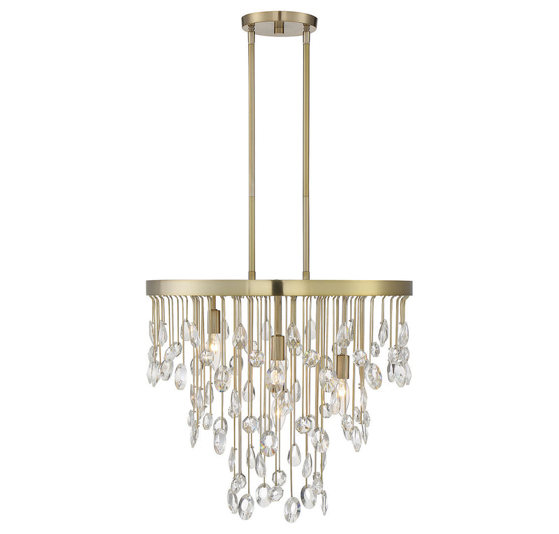 Four Light Chandelier<br /><span style="color:#4AB0CE;">Entrega: 6-7 semanas en USA</span><br /><span style="color:#4AB0CE;font-size:60%;">PREGUNTE POR ENTREGA EN PANAMA</span><br />Collection: Livorno<br />Finish: Noble Brass
