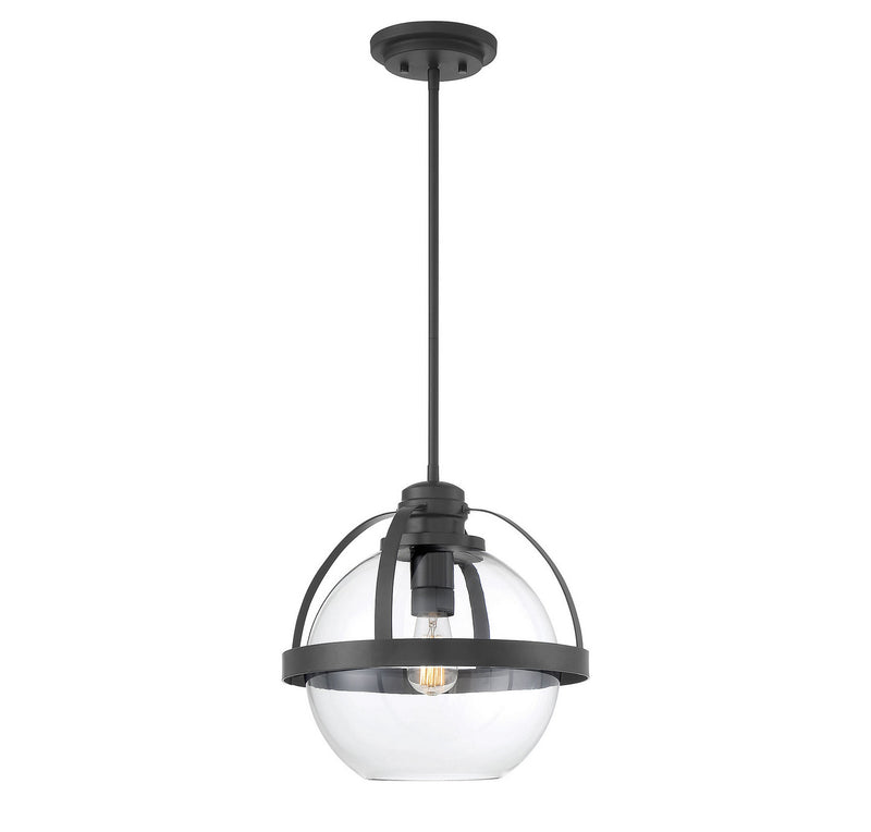 One Light Pendant<br /><span style="color:#4AB0CE;">Entrega: 4-10 dias en USA</span><br /><span style="color:#4AB0CE;font-size:60%;">PREGUNTE POR ENTREGA EN PANAMA</span><br />Collection: Pendleton<br />Finish: Matte Black