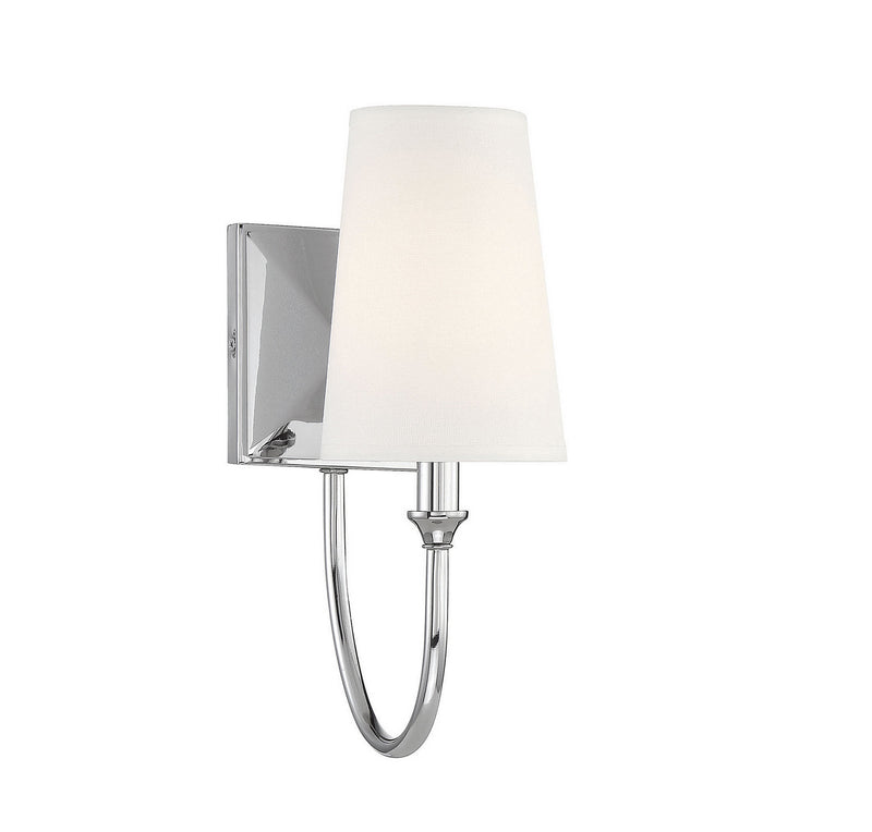 One Light Wall Sconce<br /><span style="color:#4AB0CE;">Entrega: 4-10 dias en USA</span><br /><span style="color:#4AB0CE;font-size:60%;">PREGUNTE POR ENTREGA EN PANAMA</span><br />Collection: Cameron<br />Finish: Polished Nickel