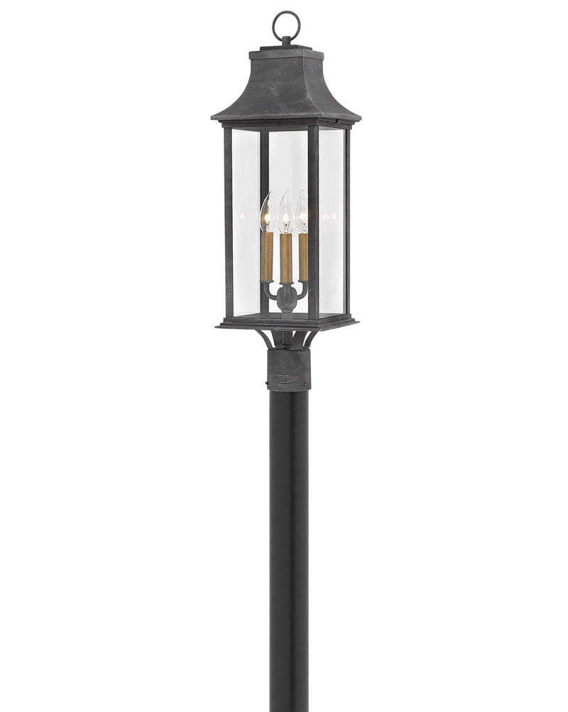 Hinkley - 2931DZ-LL - LED Post Top or Pier Mount Lantern - Adair - Aged Zinc