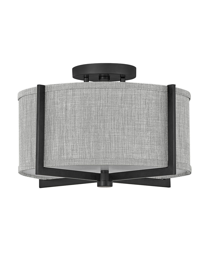 Hinkley - 41705BK - LED Semi-Flush Mount - Axis Heathered Gray - Black