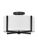 Hinkley - 41706BK - LED Semi-Flush Mount - Axis Off White - Black