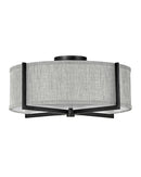 Hinkley - 41707BK - LED Semi-Flush Mount - Axis Heathered Gray - Black