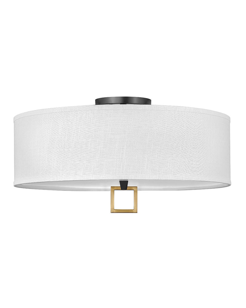 Hinkley - 41810BK - LED Foyer Pendant - Link Off White - Black