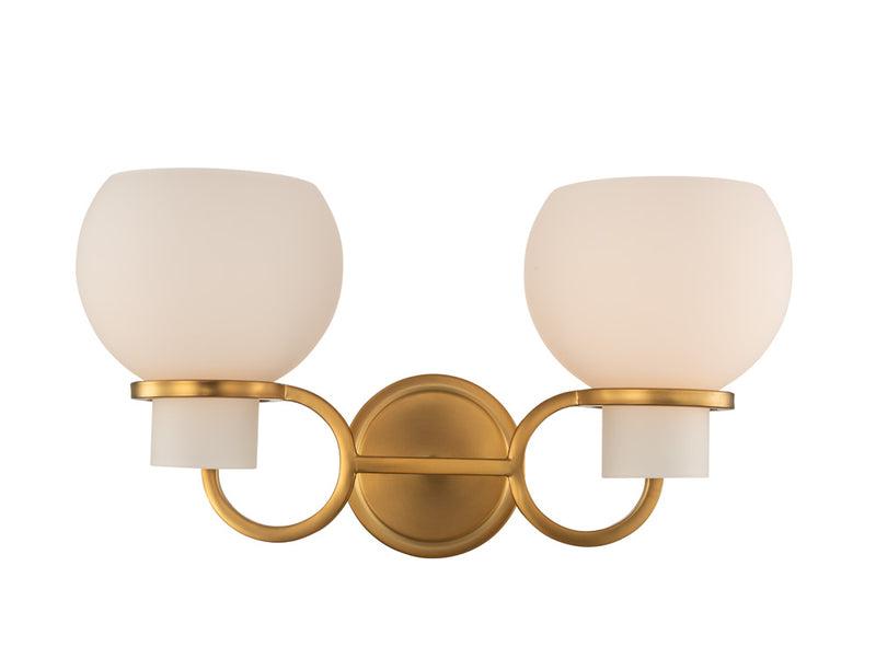 Kalco - 513022WB - Two Light Wall Sconce - Ascher - Winter Brass