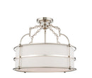 Five Light Convertible Pendant / Semi Flush<br /><span style="color:#4AB0CE;">Entrega: 4-10 dias en USA</span><br /><span style="color:#4AB0CE;font-size:60%;">PREGUNTE POR ENTREGA EN PANAMA</span><br />Collection: Carson<br />Finish: Polished Nickel