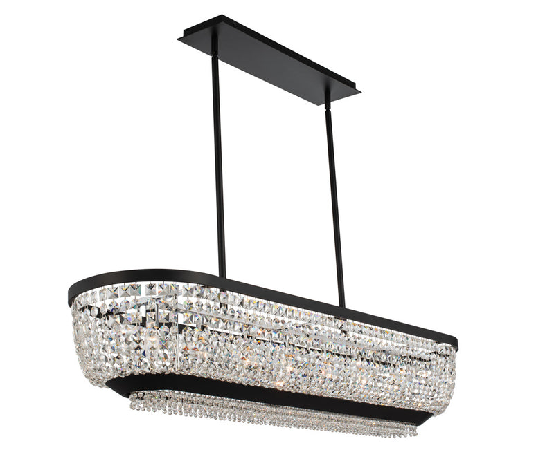Seven Light Island Pendant<br /><span style="color:#4AB0CE;">Entrega: 4-10 dias en USA</span><br /><span style="color:#4AB0CE;font-size:60%;">PREGUNTE POR ENTREGA EN PANAMA</span><br />Collection: Terzo<br />Finish: Matte Black W Polished Chrome