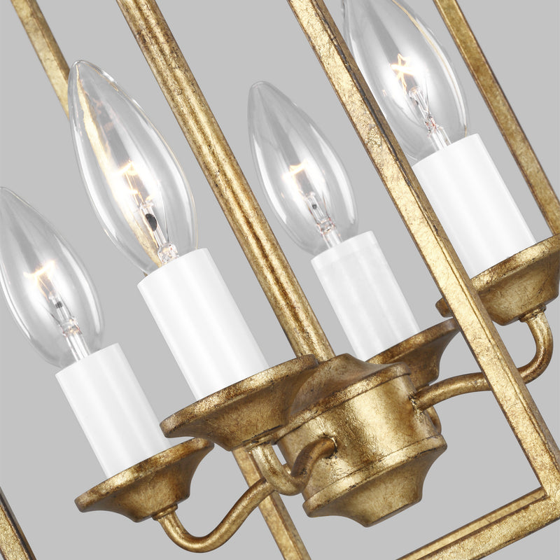 Four Light Pendant<br /><span style="color:#4AB0CE;">Entrega: 4-10 dias en USA</span><br /><span style="color:#4AB0CE;font-size:60%;">PREGUNTE POR ENTREGA EN PANAMA</span><br />Collection: Bantry House<br />Finish: Antique Gild
