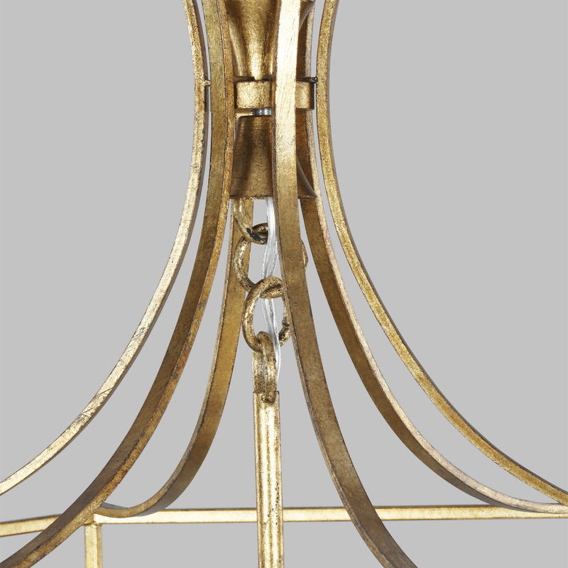 Visual Comfort Studio - AC1024ADB - Four Light Pendant - Bantry House - Antique Gild