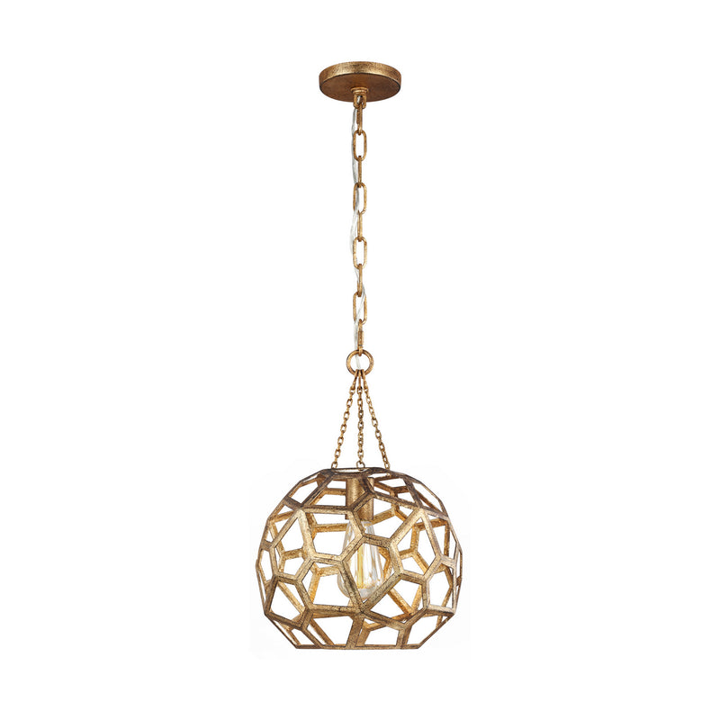 One Light Pendant<br /><span style="color:#4AB0CE;">Entrega: 4-10 dias en USA</span><br /><span style="color:#4AB0CE;font-size:60%;">PREGUNTE POR ENTREGA EN PANAMA</span><br />Collection: Feccetta<br />Finish: Antique Gild