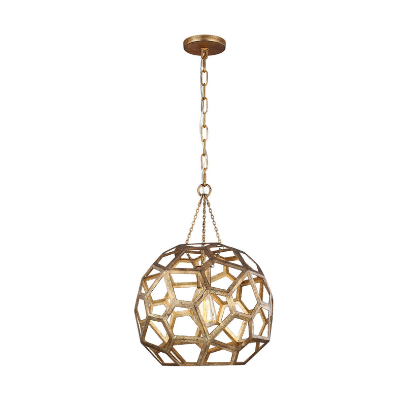 One Light Pendant<br /><span style="color:#4AB0CE;">Entrega: 4-10 dias en USA</span><br /><span style="color:#4AB0CE;font-size:60%;">PREGUNTE POR ENTREGA EN PANAMA</span><br />Collection: Feccetta<br />Finish: Antique Gild