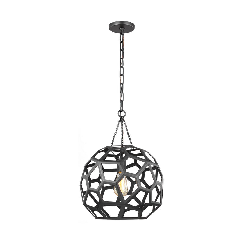 One Light Pendant<br /><span style="color:#4AB0CE;">Entrega: 4-10 dias en USA</span><br /><span style="color:#4AB0CE;font-size:60%;">PREGUNTE POR ENTREGA EN PANAMA</span><br />Collection: Feccetta<br />Finish: Midnight Black
