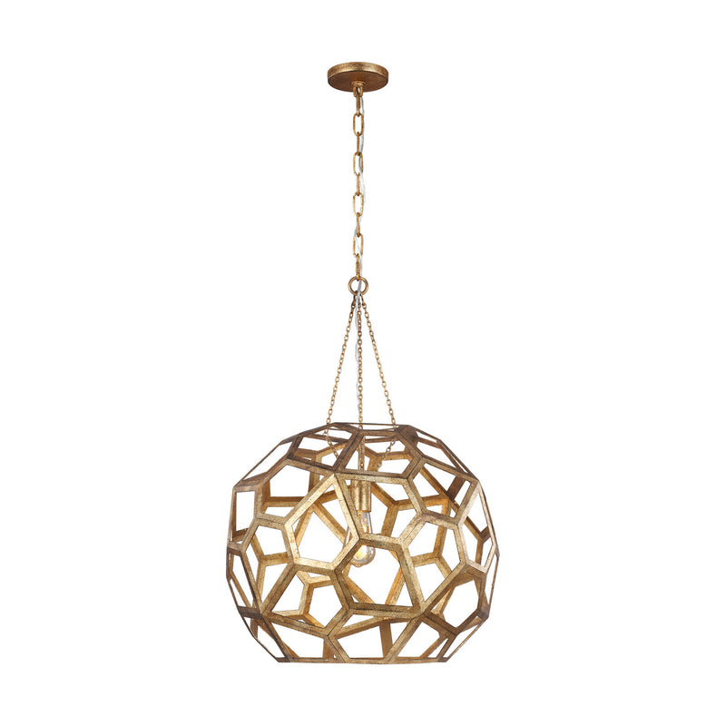 One Light Pendant<br /><span style="color:#4AB0CE;">Entrega: 4-10 dias en USA</span><br /><span style="color:#4AB0CE;font-size:60%;">PREGUNTE POR ENTREGA EN PANAMA</span><br />Collection: Feccetta<br />Finish: Antique Gild