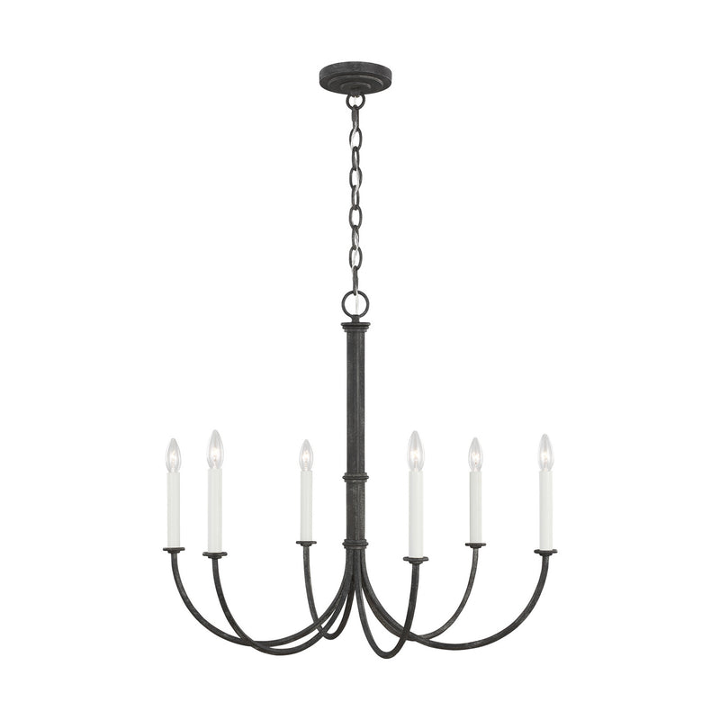 Six Light Chandelier<br /><span style="color:#4AB0CE;">Entrega: 4-10 dias en USA</span><br /><span style="color:#4AB0CE;font-size:60%;">PREGUNTE POR ENTREGA EN PANAMA</span><br />Collection: Champlain<br />Finish: Iron Oxide