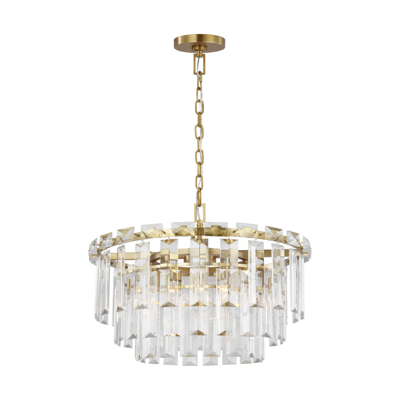 Ten Light Chandelier<br /><span style="color:#4AB0CE;">Entrega: 4-10 dias en USA</span><br /><span style="color:#4AB0CE;font-size:60%;">PREGUNTE POR ENTREGA EN PANAMA</span><br />Collection: Arden<br />Finish: Burnished Brass