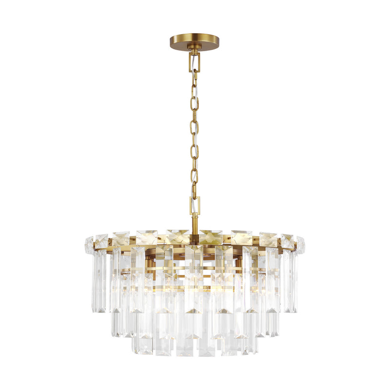 Ten Light Chandelier<br /><span style="color:#4AB0CE;">Entrega: 4-10 dias en USA</span><br /><span style="color:#4AB0CE;font-size:60%;">PREGUNTE POR ENTREGA EN PANAMA</span><br />Collection: Arden<br />Finish: Burnished Brass