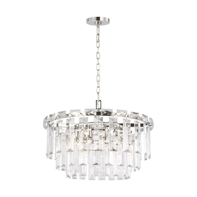 Ten Light Chandelier<br /><span style="color:#4AB0CE;">Entrega: 4-10 dias en USA</span><br /><span style="color:#4AB0CE;font-size:60%;">PREGUNTE POR ENTREGA EN PANAMA</span><br />Collection: Arden<br />Finish: Polished Nickel